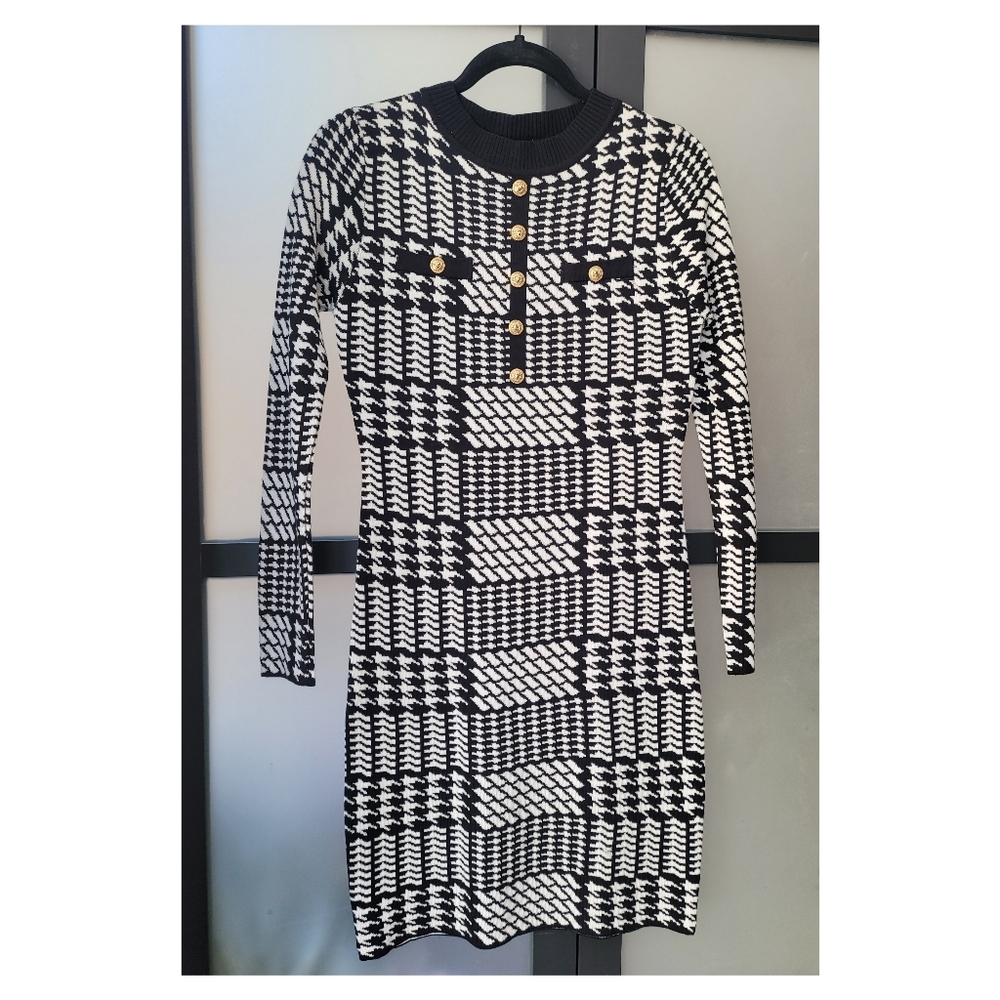 Chekered Midi Dress